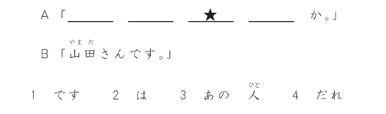 esempio test N5 JLPT - star